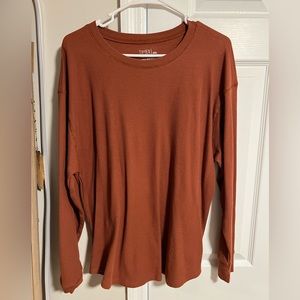 Burnt orange thermal long sleeve